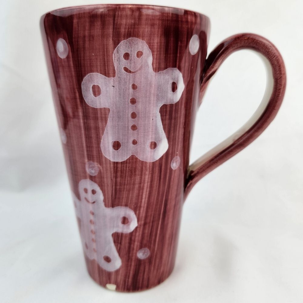 ☕️RARE Vtg 2004 Starbucks Italy Ceramiche Toscane Hand Painted Gingerbread 12oz